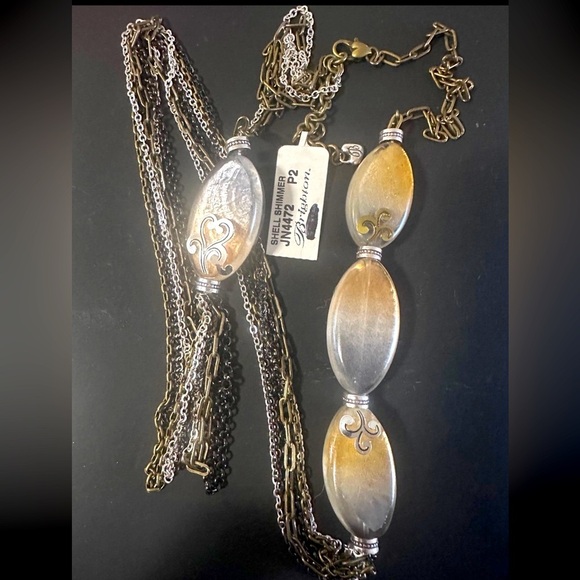 Brighton Gold and Silver Necklace, NWT - Picture 1 of 5
